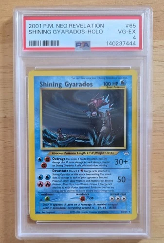 2001 POKEMON NEO REVELATION #65 SHINING GYARADOS-HOLO PSA 4