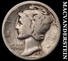 1930-S Mercury Dime- Silver- Scarce Better Date No Reserve #J5131