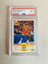 👀1990 FLEER🔥KENNY SMITH🔥ROCKETS 🚀🚀 ‘THE JET’ 🛩️ PSA 8 POP 1 😮‍💨