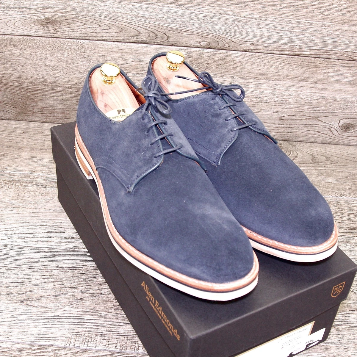 *NIB* $443 Allen Edmonds NOMAD 10.5 D + Matching Belt 34 - Navy * add $15 Trees Allen Edmonds Formal Shoes for Men for sale | eBay main image 4