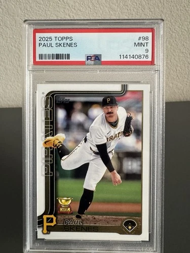 Topps 2025 Series 1 Paul Skenes #98 Rookie Pittsburgh Pirates PSA 9 Baseball
