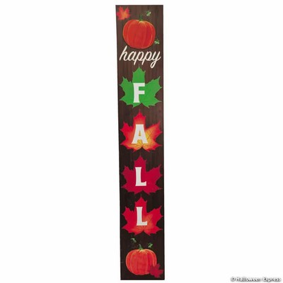 4 Ft. Leaves & Pumpkins Happy Fall Wood Porch Sign Outdoor Decor - A250