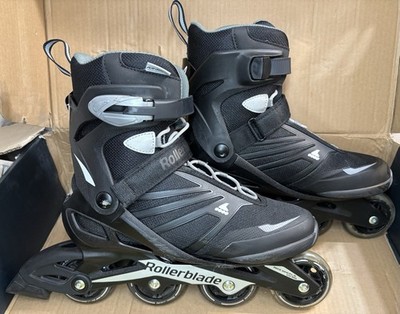 Rollerblade Zetrablade Men's Adult SZ 10 Inline Skate Black Silver Used Open Box