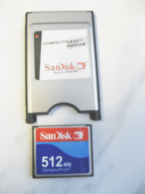 PC card PCMCIA Adapter JANOME 512MB 512MB Compact Flash Compactflash