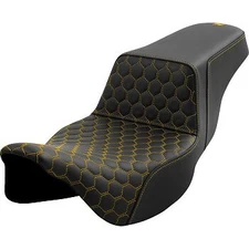Saddlemen 808-07B-17807 Step-Up Seat Extended Reach Gold Honeycomb for 08-23