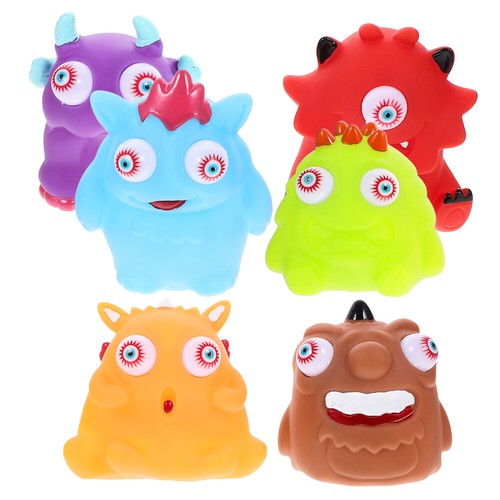 6pcs Toy Eye Ball Popping Monster Shaped Squeeze Monster Toys - 第 5/12 張圖片