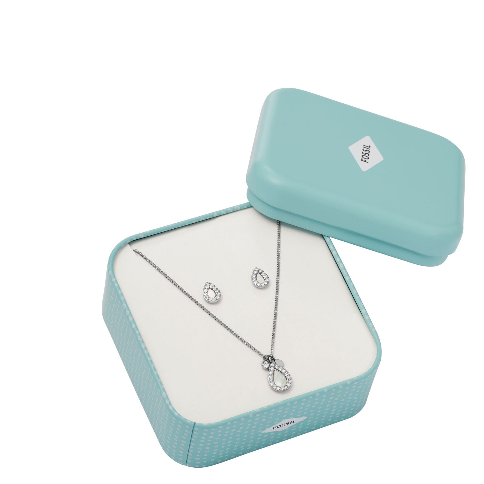 FOSSIL Womens Necklace + Earrings CLASSICS JF03765040 Mother of 