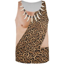 Halloween Caveman Costume All Over Adult Tank Top