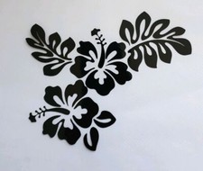 1x Hibiscus Flower Vinyl Sticker Bumper Decal Fun Graphic Car Van Camper 6x5inch