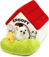 Dog House Bed Stylish Snoopy with Garden Red Roof House Small 38 x 35 x H40.5cm