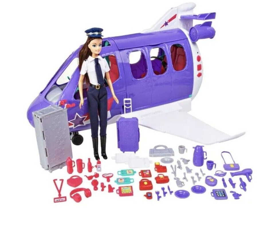 Kid Connection Jet Plane & Pilot Play Set, Light Skin Tone, 54 Pieces eBay