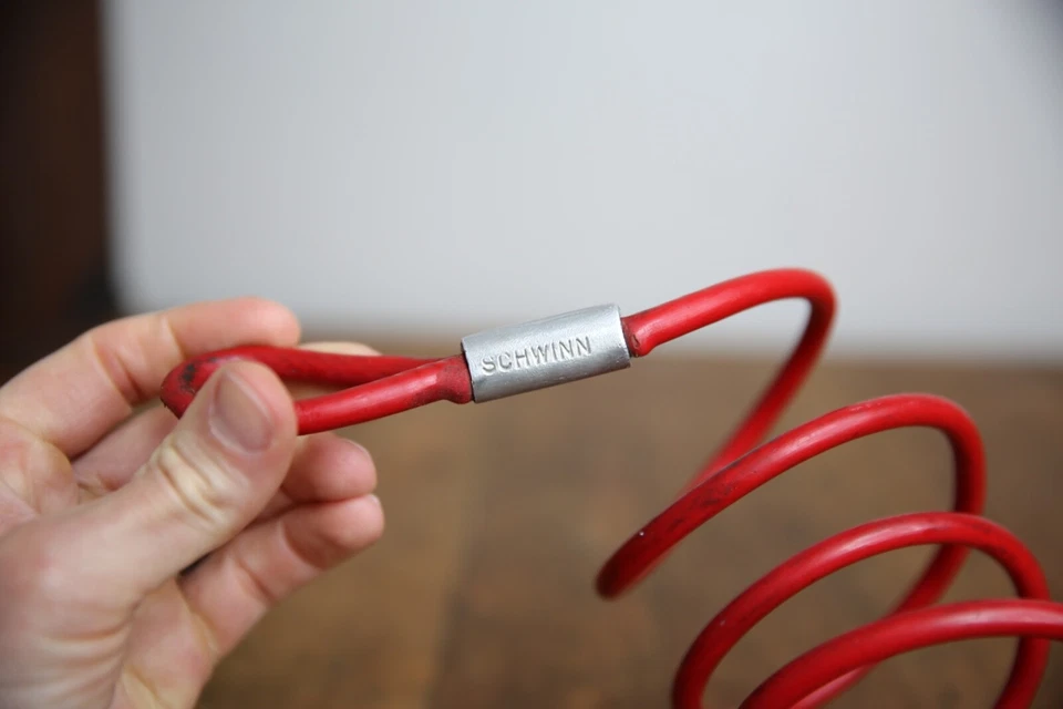 Schwinn Stingray Apple Krate Bike Lock Cable accessory muscle bike red vintage - Image 2 of 4