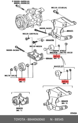 TOYOTA Genuine PULLEY ASSY, IDLE 88440-60060 | eBay