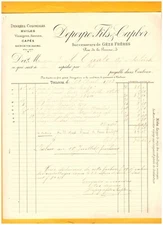 TOULOUSE (31) DENREES COLONIALES / RUMS CAFES "GEZE / DEPEYRE & CAPBER" in 1913