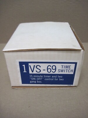 Nutone VS-69 Time Switch 15min Timer & Two ''ON-OFF'' Control for Two Gang Box