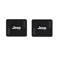New 2pc Jeep Elite Logo Back All Weather Heavy Duty Rubber Floor Mats Set