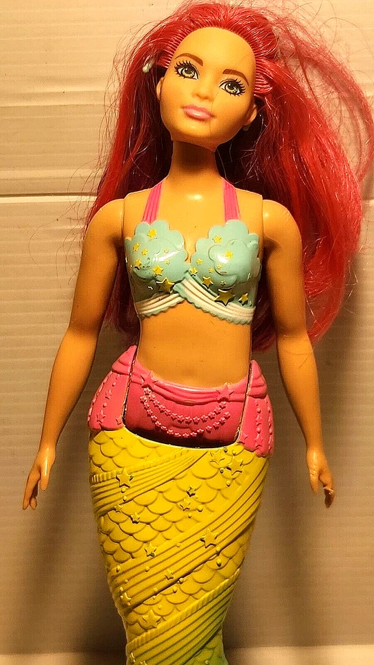 Muñeca Barbie Sirena Mattel Dreamtopia 2017 Figura Curvilínea Fantasía Rainbow Cove 13" Foto 2 de 4