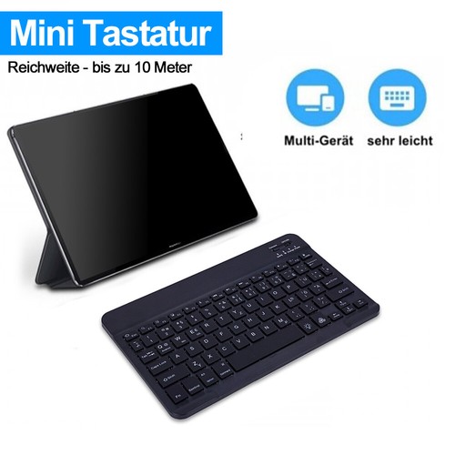 Tastatur Funk Maus Wireless Kabellos Tastatur Bluetooth Computer Layout Deutsch - Bild 5 von 29
