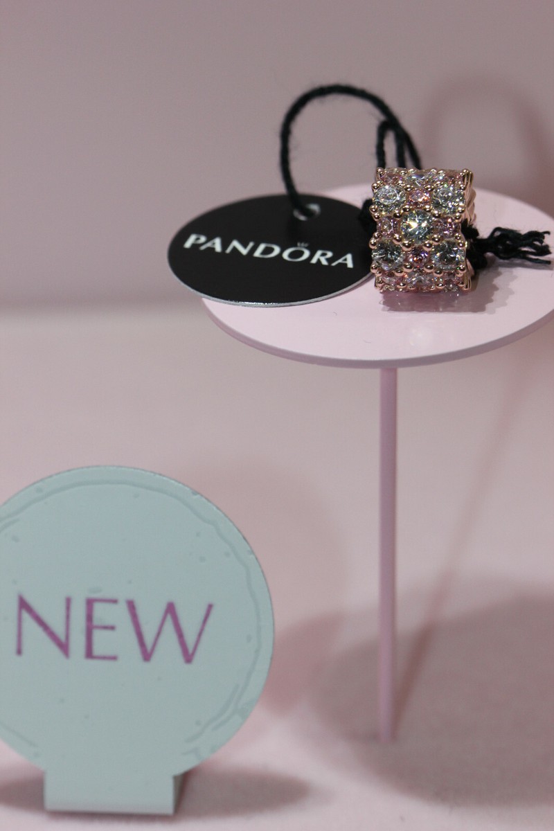NIB 2020 PANDORA ROSE™ PINK AND CLEAR SPARKLE CHARM 788487C01