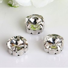 Craft Clear Crystal Round Rivoli Sewing Rhinestones Gems Rose Montees Beads