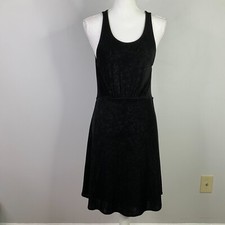 Free People Black Mini Dress Womens Medium Lady Jane Ponte Stretch Sleeveless