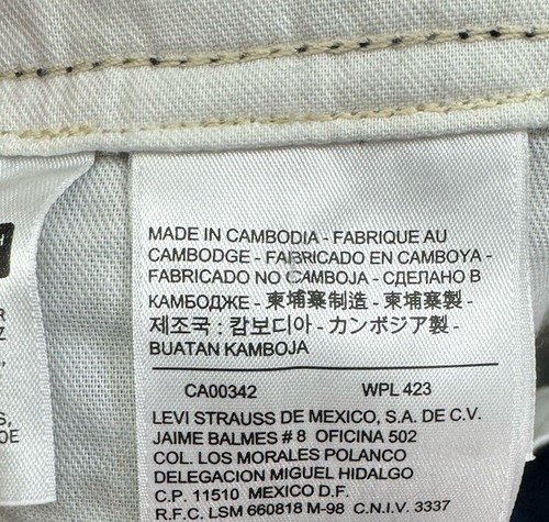 Levis Pants Mens 32x32 Blue Chino Jogger Linen Blend Regular Fit Elastic Cuff - Picture 7 of 14