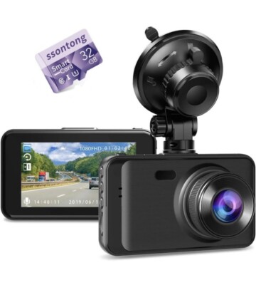 Dash Cam mit Karte, 1080P FHD Dashcam Front Armaturenbrett Cams DVR Armaturenbrett Kamera