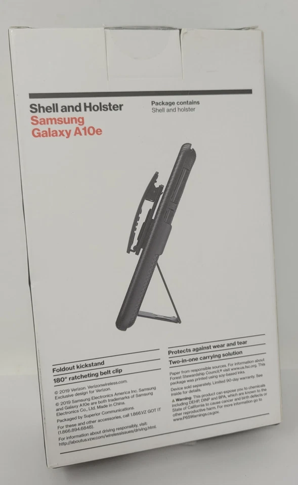 Capa combo estojo e coldre Verizon para Samsung Galaxy A10e fabricante de equipamento original - Imagem 2 de 3
