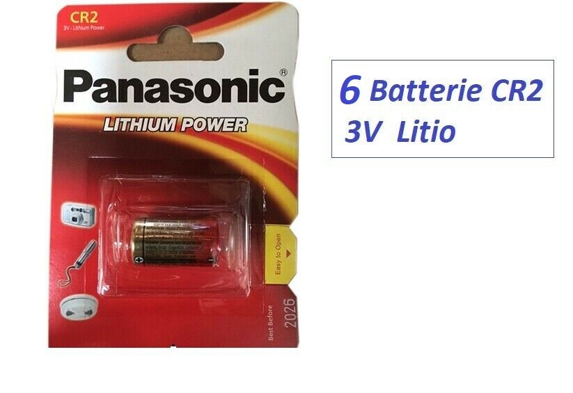 6 pile batterie CR2  PANASONIC  Litio  3V