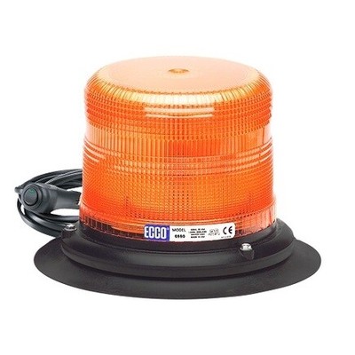 Ecco 6550A-VM 6500 Series Beacon Light   Amber Lens, Vacuum Mount, 12 48 Volt