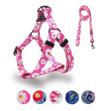Dog Harness Leash Set Adjustable Heavy Duty No Pull Halter Harnesses for Smal...