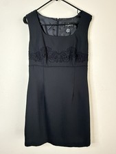 John Roberts Black Sleeveless Sheath Dress S 12 Formal Cocktail Wedding Banquet