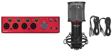 Focusrite Clarett 4Pre USB-C Audio Recording Interface JFET/ADAT Microphone