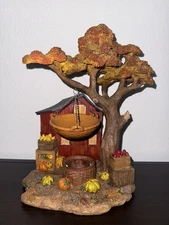 Vintage Yankee Candle Antique Barn House Tea Light Candle Pumpkin Halloween fall