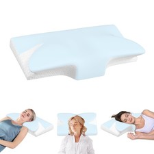 Cervical Pillow for Neck Pain Relief - Cooling Ergonomic Memory Foam Pillow w...