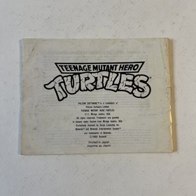 Notice Seule TEENAGE MUTANT HERO TURTLES Nintendo NES 88 -FRA 100% Officiel