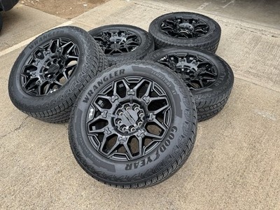 5 22'' Gloss Black Hummer EV HEV 2500 OEM 8x165 Wheels Rims Tires Goodyear 14094