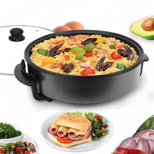Pfanne, Elektropfanne, Antihaft, 42x42cm, 1500W, Thermostat, Deckel, Multifun...
