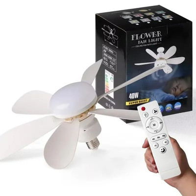 30W/40W E27 LED Deckenventilator Leuchte Fernbedienung 3 Geschwindigkeiten dimmbar leise Lampe