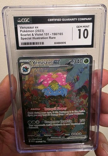 Venusaur EX 198/165 Special Illustration Rare 151 Pokemon CGC 10 Gem Mint
