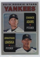2019 Topps Heritage Chrome Refractor 424/570 Chance Adams Jonathan Loaisiga 1ut