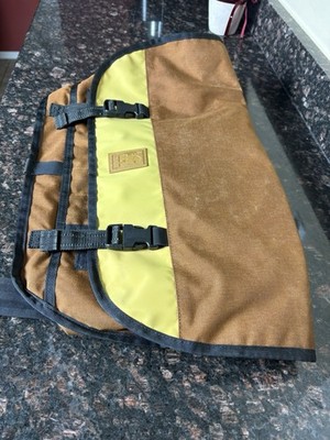 Chrome Messenger Bag Brown/Yellow/Black Buckle Adjustable Strap