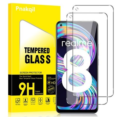 2 Stück Hartglas für realm 8/Realme 8 Pro 4G, HD Displayschutzfolie, 9H Härte...