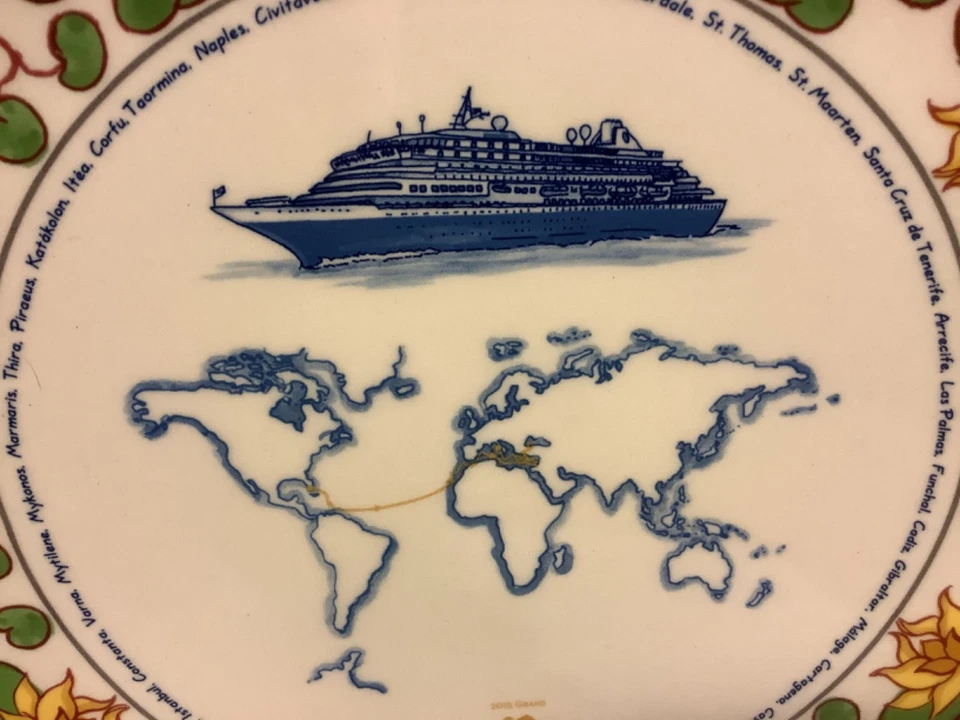 Holland America MS Prinsendam 2015 Grand Mediterranean Voyage Plate wall hang - Image 2 of 4