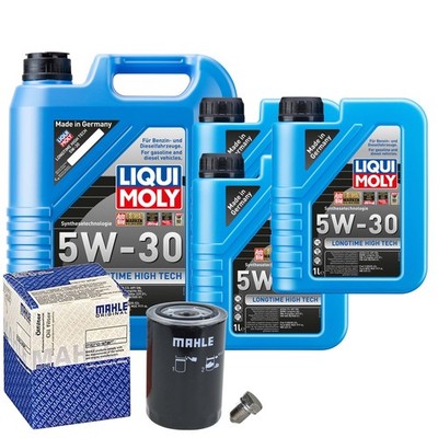 Motoröl 5W30 LIQUI MOLY Longtime High Tech 8L+MAHLE Ölfilter+Ölablassschraube