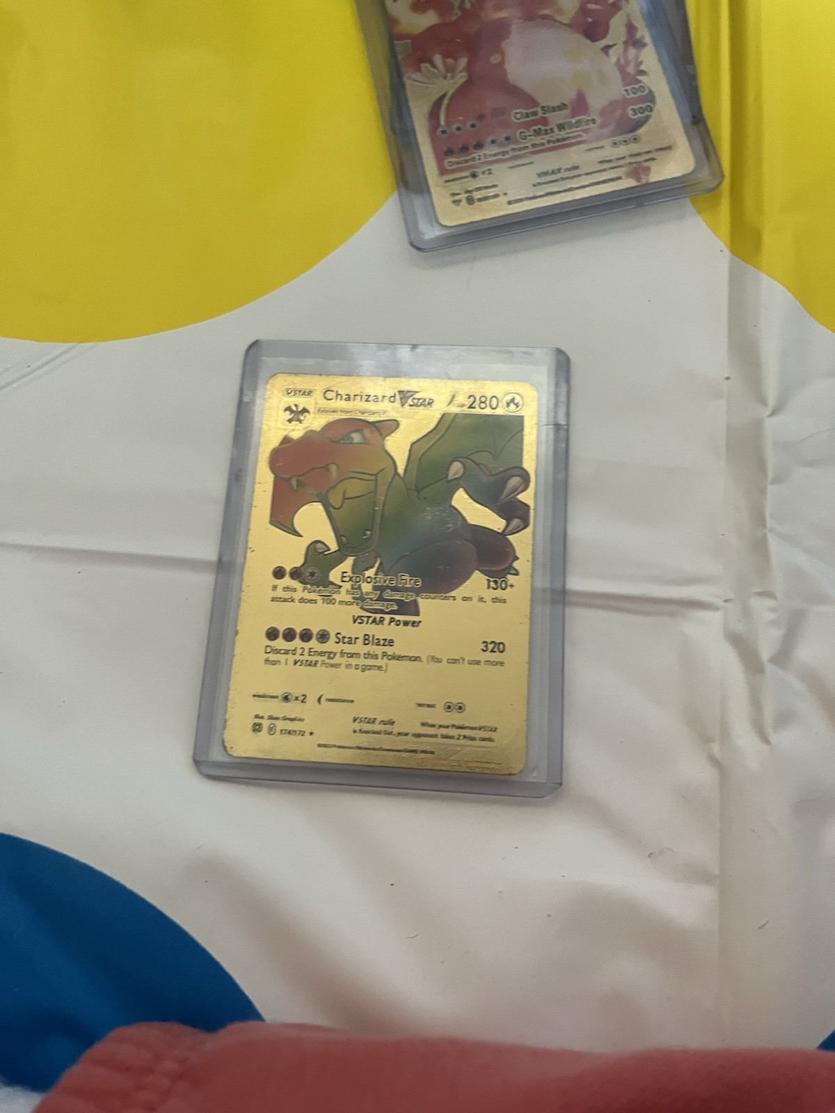 Pokemon Charizard VSTAR Rainbow Holo Card 174/172 Secret Rare Brilliant Stars NM