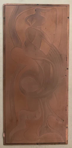 AUGUSTE HERBIN (1882-1960) RARE ORIGINAL COPPER PLATE COMPOSITION 1930