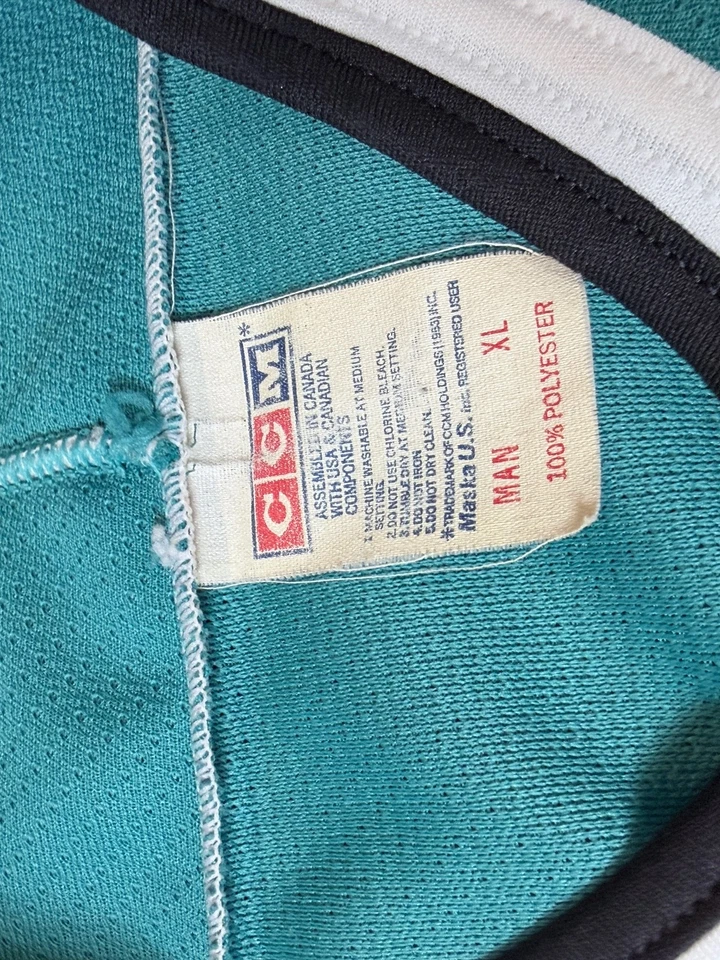 Vintage 90s San Jose Sharks CCM Hockey Jersey Mens Size XL - Image 4 of 4