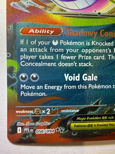 Mega Gengar ex Double Rare ME02: Phantasmal Flames 056/094 NM, Beautiful!! 🔥 - Picture 5 of 6