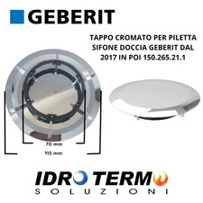 TAPPO CROMATO PER PILETTA SIFONE DOCCIA GEBERIT DAL 2017 IN POI 150.265.21.1